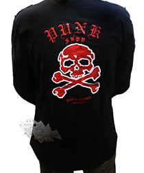 Рубашка Punk с черепом на спине - фото 2 - rockbunker.ru