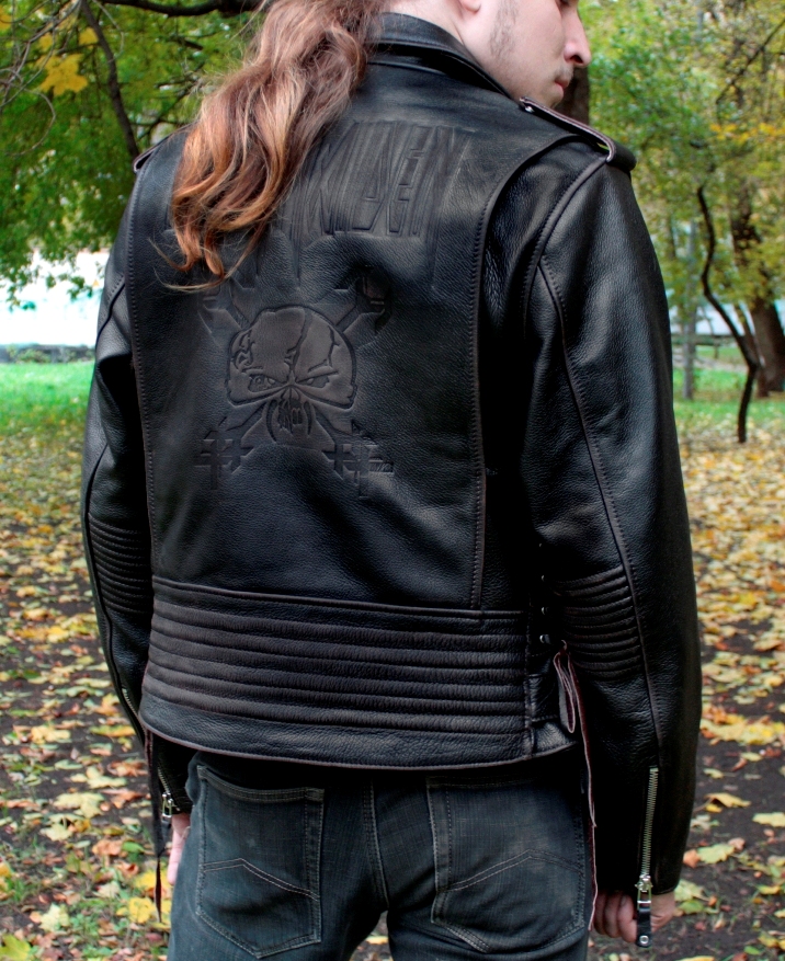 Косуха кожаная мужская RockBunker Iron Maiden - фото 3 - rockbunker.ru