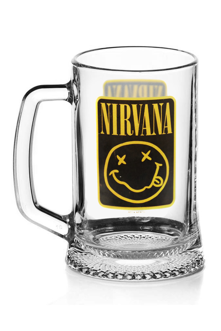 Кружка пивная RockMerch Nirvana - фото 1 - rockbunker.ru