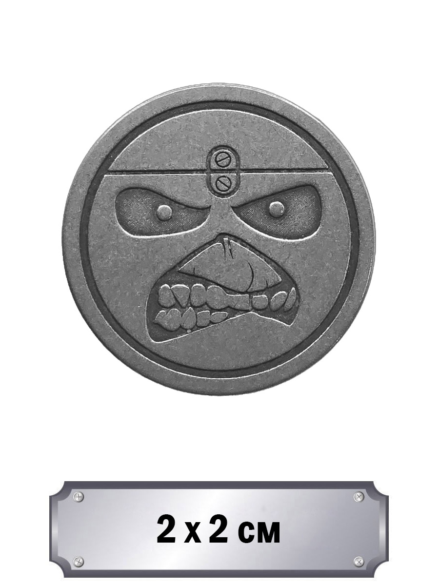 Значок с тиснением Iron Maiden  - фото 1 - rockbunker.ru