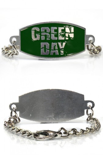 Браслет Green Day зеленый - фото 1 - rockbunker.ru