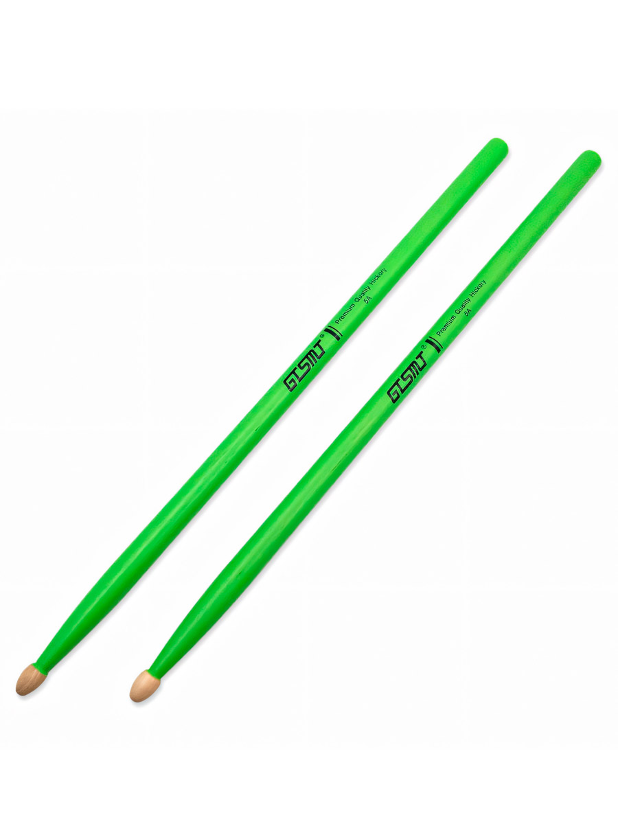 Барабанные палочки GTSMT Зеленые - фото 1 - rockbunker.ru