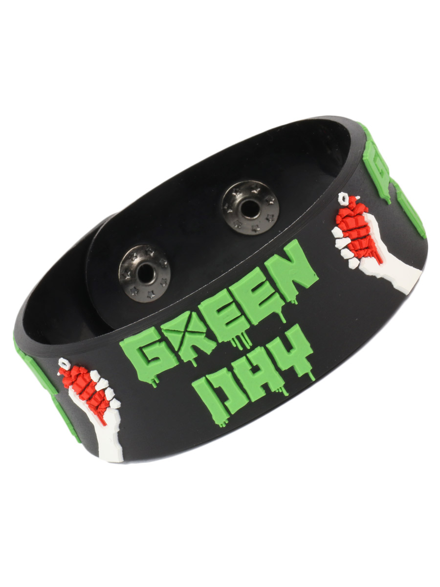 Браслет Green Day резиновый - фото 1 - rockbunker.ru