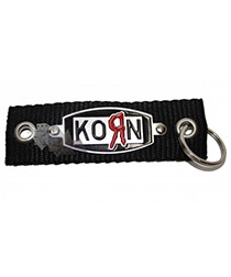 Брелок Korn текстильный с металлическим жетоном - фото 1 - rockbunker.ru