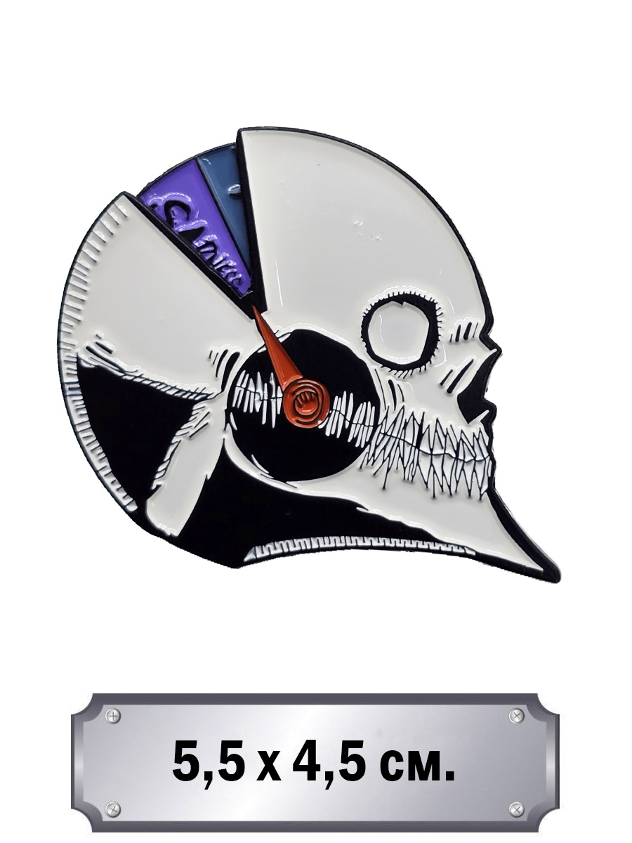 Значок Череп Настроение - фото 1 - rockbunker.ru