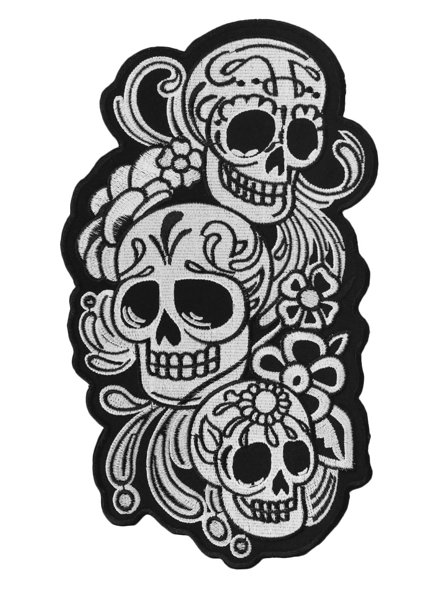 Термонашивка на спину Santa muerte - фото 1 - rockbunker.ru