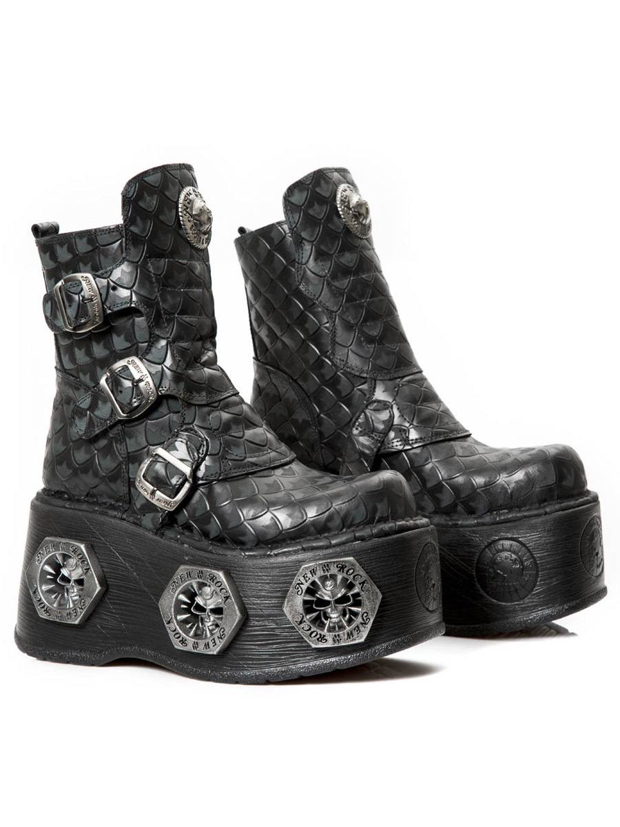 Рокерские ботинки. New Rock ботинки m1482x-s1. New Rock (Нью рок) m.272-s1. Ботинки(Demonia, New Rock. NEWROCK модель Force 8 s Black Leather arrugado New Rock.