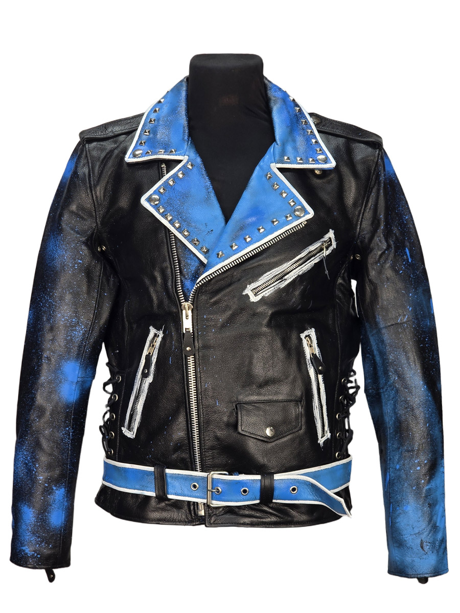 Кастомная косуха кожаная Demon - фото 1 - rockbunker.ru